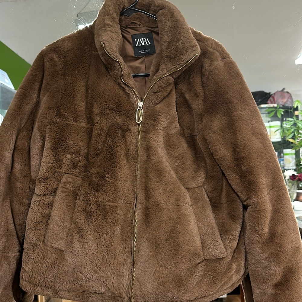 Zara faux fur coat
